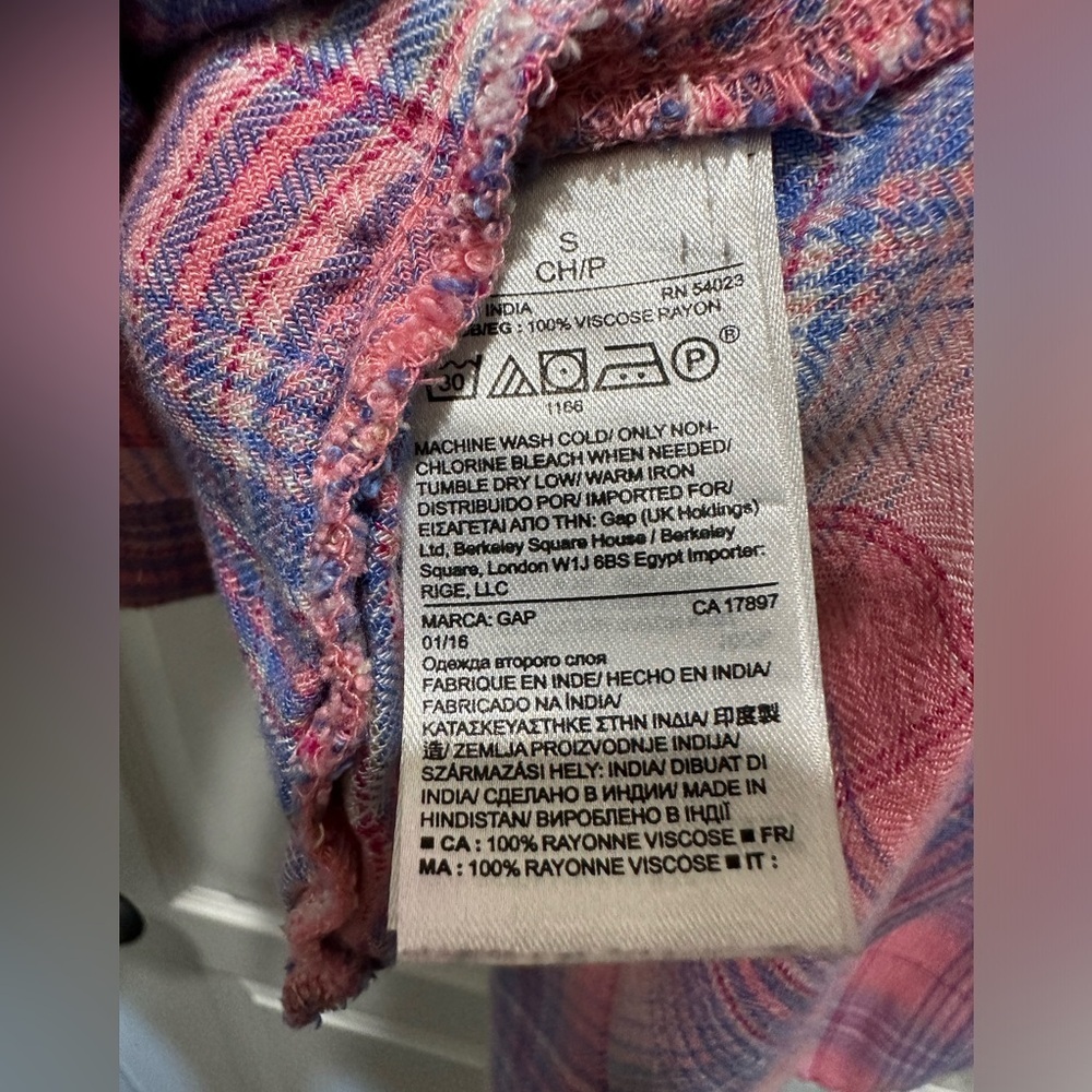 Gap Plaid Flannel Shirt Dress Small - Picture 6 of 6